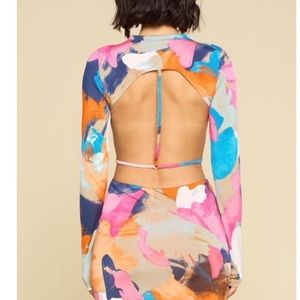 Spandex body on dress with back out